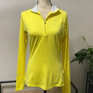 Nike Women's Bright Yellow Long Sleeve Dri Fit Tee